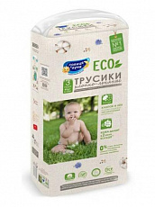 Подгузники-трусики однораз. для детей СОЛНЦЕ И ЛУНА ECO 3М 6-10кг jumbo-pack44шт+50% В ПОДАРОК 1/2