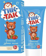 Детская зубная паста "ТИК-ТАК" с ароматом клубники 0+ 62 гр 1/24 (Свобода)