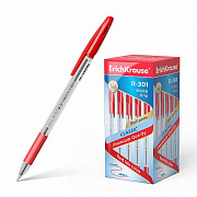 Уп. 50 шт. Ручка шариковая ErichKrause® R-301 Classic Stick&Grip 1.0, цвет чернил красный (в коробке