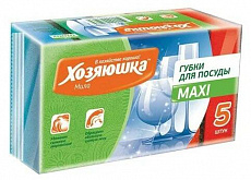 Губка для посуды "ХОЗЯЮШКА Мила" MAXI 5 шт.1/40