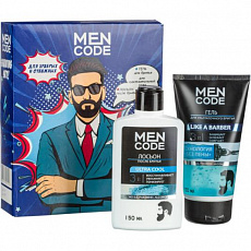 Подарочный набор MEN CODE SHAVING SET Гель для бритья LIKE A BARBER 150 мл + Лосьон после бритья ULT