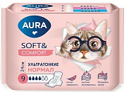 Прокладки женские гигиенические AURA SOFT&COMFORT NORMAL 1/24