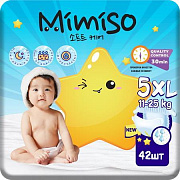 Подгузники MIMISO одноразовые для детей 5/XL 11-25 кг jambo-pack 42шт 1/2