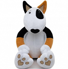 60 см Собака Мягкая игрушка Пёс HUGO рыжее ухо, черный, 60см (СБ/50/ру)