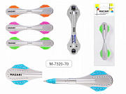 ШТУЧНО Ручка шариковая SCATEBOARD, СИНЯЯ, пулевидный пиш.узел 0.7мм, корпус пластиковый цветной, см
