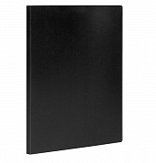 Папка с боковым металлическим прижимом STAFF, черная, до 100 листов, 0,5 мм, 229233/Россия
