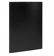 Папка с боковым металлическим прижимом STAFF, черная, до 100 листов, 0,5 мм, 229233/Россия