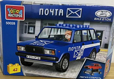 Конструктор lada-2104 почтовая СЛУЖБА, 42 дет. Город мастеров 338641