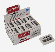 Ластик "deVENTE. Box" синтетический каучук, прямоугольный белый, 27x18x10 мм, dust-free, 1/40