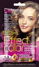 Cтойкая крем-краска для волос серии «Effect Сolor» 50мл, тон 5.3 золотистый каштан(РС) 1/15