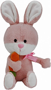 23 см Мягкая игрушка Зайчик с морковкой Размер: 15х9х23см Цвет: розовый
