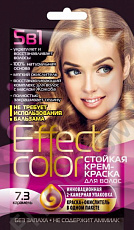 Cтойкая крем-краска для волос серии «Effect Сolor» 50мл, тон 7.3 карамель(РС) 1/15