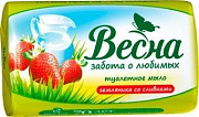 Мыло туалетное ВЕСНА 90гр Ассорти Земляника со сливками 1/6 (Самара) 