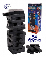 Игра "Башня.Высотка DARK Maxi"высота 27см,размер бруска:15*25*75 мм,54 эл.,в коробке(Арт.ИН-9654)/Ры