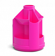 Подставка настольная вращающаяся пластиковая ErichKrause® Mini Desk, Neon Solid, розовая 51474