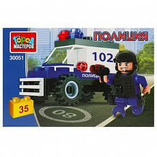Конструктор ПОЛИЦЕЙСКИЙ на машине , 35 дет. Город мастеров 371646 