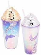 Стакан с трубочкой Хвост русалки, в ассортименте, 400 ml СП-5862