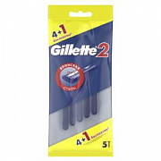Станок бритвенный Gillette2 одноразовый с 2 лезвиями 5, фиксированная головка 5 шт 1/12
