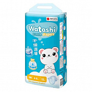 Подгузники одноразовые WATASHI для детей 3/М 4-9 кг jambo-pack 52шт 1/2