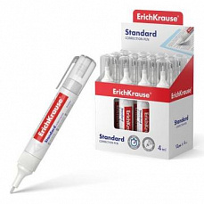 Ручка-корректор ErichKrause® Standard, 4мл (в дисплее по 12 шт.)