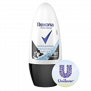 Дезодорант-антиперспирант роликовый Rexona Невидимая Прозрачный кристалл 50 мл. 1/6