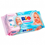 Влажные салфетки RIO 120шт Baby с кремом (кирпичик с клапаном)/12 Оливия