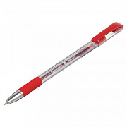Уп. 12 шт. Ручка шариковая масляная с грипом BRAUBERG Max-Oil, КРАСНАЯ, игольч.узел 0,7мм, линия 0,3