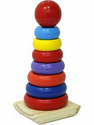 Деревянная игрушка. Пирамидка 20х9х9см. (Арт. И-0399)/Рыжий кот