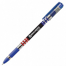 Уп. 12 шт. Ручка шариковая масляная BRAUBERG Spark, корпус c печатью, узел 0,7мм, линия 0,35мм, синя