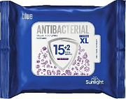 Влажные салфетки SUNLIGHT 17шт L Antibacterial Blue (кирпичик с клапаном)/40 Оливия