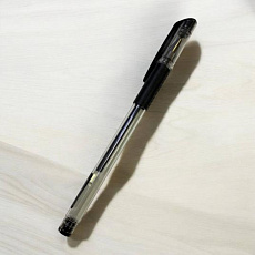 УП. 12 шт. Ручка гелевая, прозрачный корпус, /чернила: чёрные, 0,5мм./, 36-209
