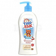 Детская пенка для мытья волос и тела "Тик-так" клубника с молоком 0+ 350 мл 1/6 (Свобода)
