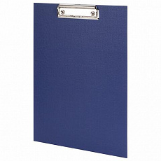 Доска-планшет STAFF EVERYDAY с прижимом А4 (225х316 мм), картон/бумвинил РОССИЯ, синяя, 229052/Росси