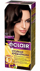 Стойкая крем-краска д/волос,  ECLAIR тон 6.7 Натуральный кофе 1/12 Оливия