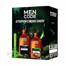 Подарочный набор MEN CODE Открой свою силу: Крем-гель для душа DEEP CLEANING 300 мл + Шампунь для во