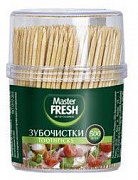 Зубочистки Master FRESH 500шт пластиковая банка 1/36