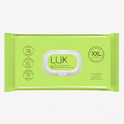 Влажные полотенца LUX №60 очищающие универсальные с календулой и аллантоином XL с пластиковым клапан