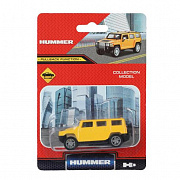 390204 Машина металл hummer h3, размер 7,5 см, инерция, блистер Технопарк в кор.2*288шт