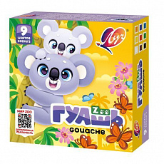 Гуашь  9 цв. ЛУЧ "ZOO", 9 цветов, 15 мл, 185 г, 25С1532-08/Россия
