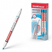 Уп. 12 шт Двухсторонний текстмаркер ErichKrause Visioline V-16 Neon+Pastel, цвет чернил розовый