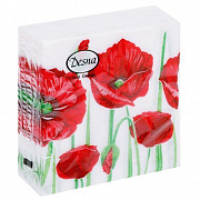 Салфетки 1сл 40л 24*24 Desna Design Красные маки 1/32
