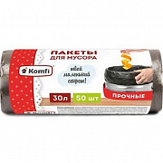 Мешки для мусора ПНД 30л 50шт Komfi/50