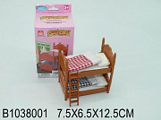 Набор мебели для кукол Кровать 012-02B 7.5*6.5*12.5 см 