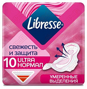 Прокладки Libresse Ultra Normal мягкая поверхность 10 шт 1/12