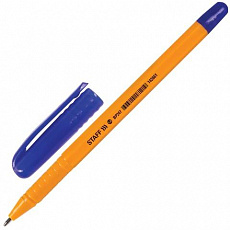 Уп. 50 шт. Ручка шариковая STAFF EVERYDAY BP-247 Orange, СИНЯЯ, шестигранная, корпус оранж., линия 0
