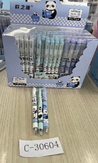 Уп. 12 шт. Ручка пиши-стирай автомат гелевая 0,5 мм, синяя "Панда", С-30604