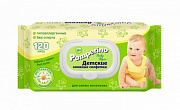 Влажные салфетки Pamperino №120 детские с ромашкой с пластиковым клапаном 1/12