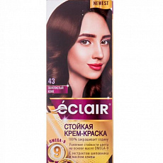Стойкая крем-краска д/волос, ECLAIR тон 4.3 Золотистый кофе 1/12 Оливия