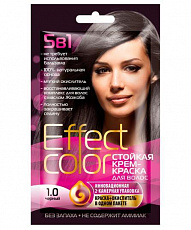 Cтойкая крем-краска для волос серии «Effect Сolor» 50мл, тон 1.0 черный(РС) 1/15