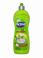 Гель для мытья посуды ACTIVE "Лайм и цветы", 750 мл Green 1/12